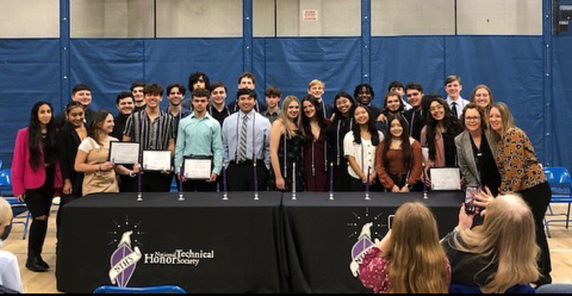 21 Centereach High School Career and Technical Education Seniors Receive National Technical Honor Society Graduation Cords at NTHS Induction Ceremony