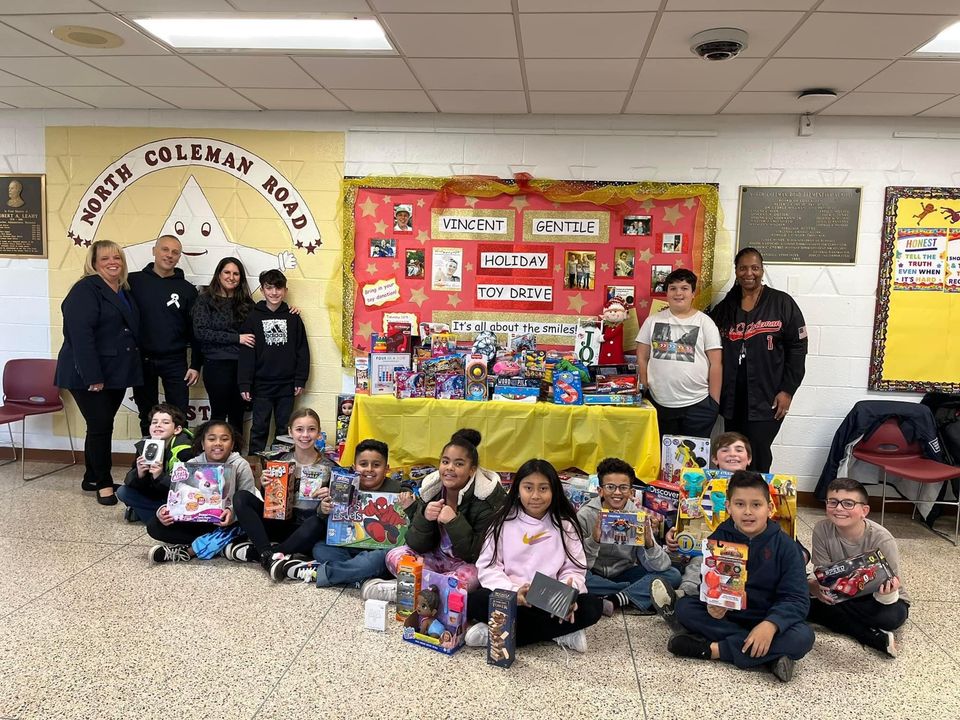 North Coleman Road Elementary School Donates Toys to the Vincent Gentile Memorial Foundation Annual Holiday Toy D
