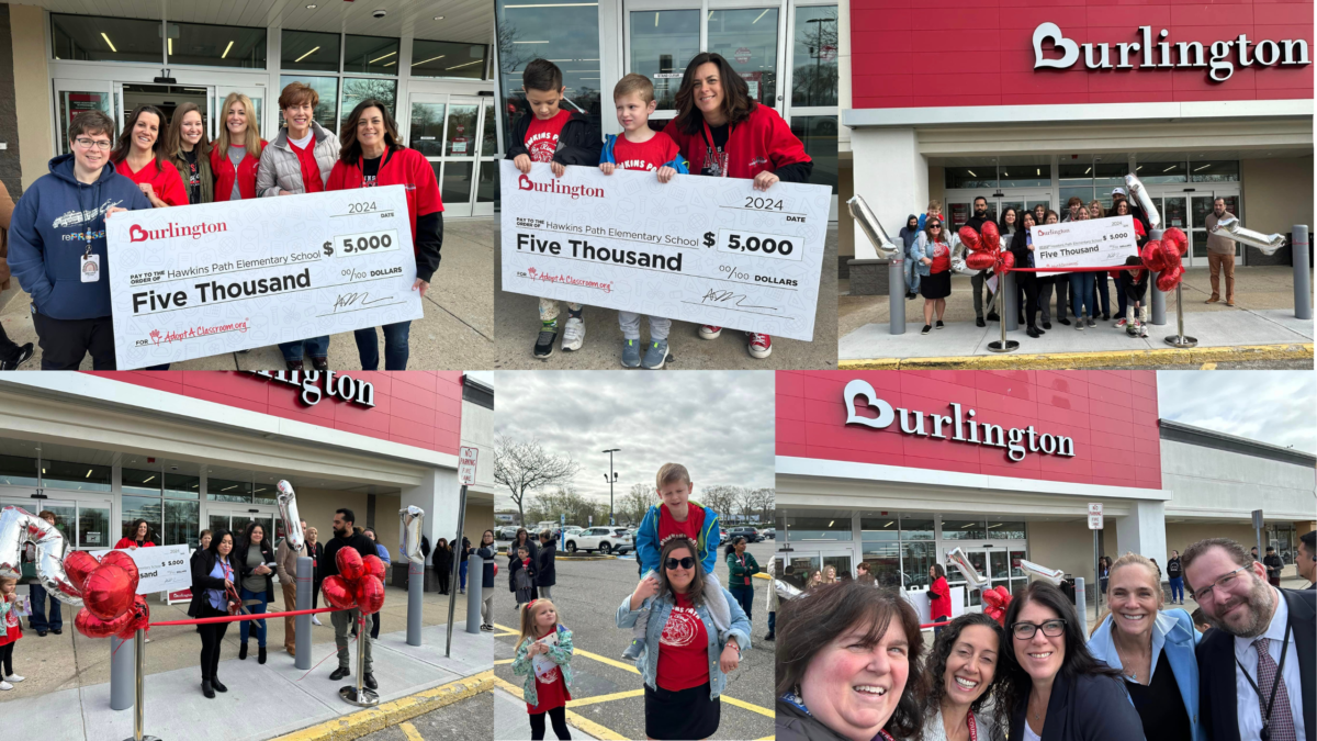 Hawkins Path Elementary School Receives Generous $5,000 Donation from Burlington Store at College Plaza