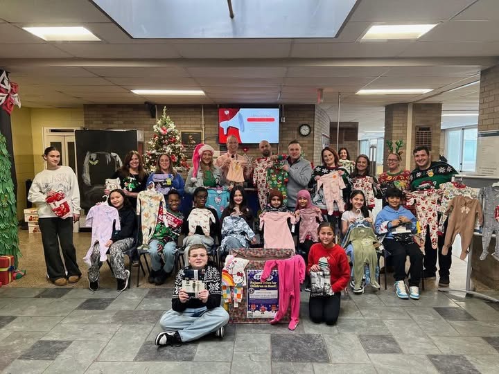 Selden Middle School Yearbook Club Partners with Stony Brook CICU to Collect Pajamas