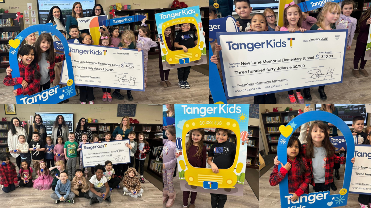 New Lane Memorial Elementary School Celebrates Grant Award to First Grade Teacher from Tanger Outlets