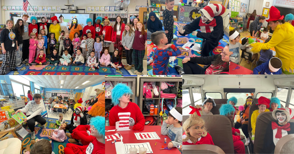 Bicycle Path Pre-K Celebrates Read Across America Week with Visit from Newfield High School