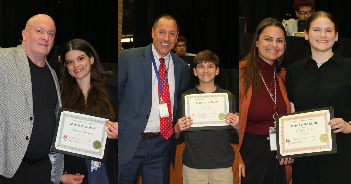 Middle Country Central School District Celebrates April Students of the Month